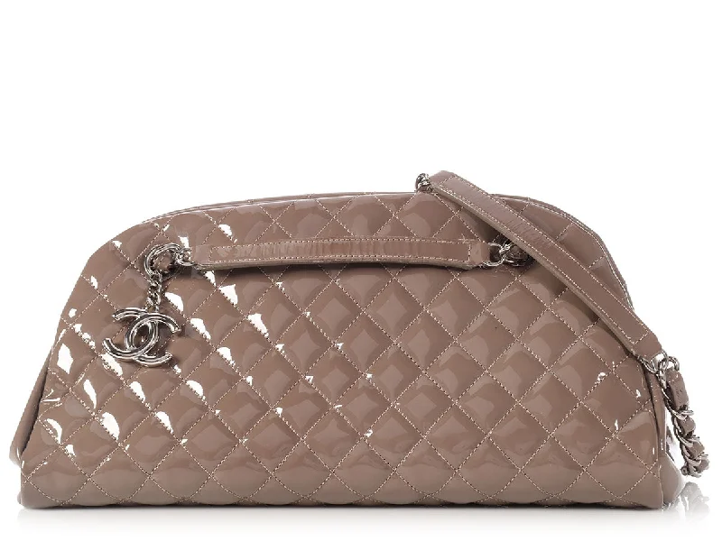 Chanel bags for women who love timeless fashionChanel Medium Taupe Just Mademoiselle Bowling Bag