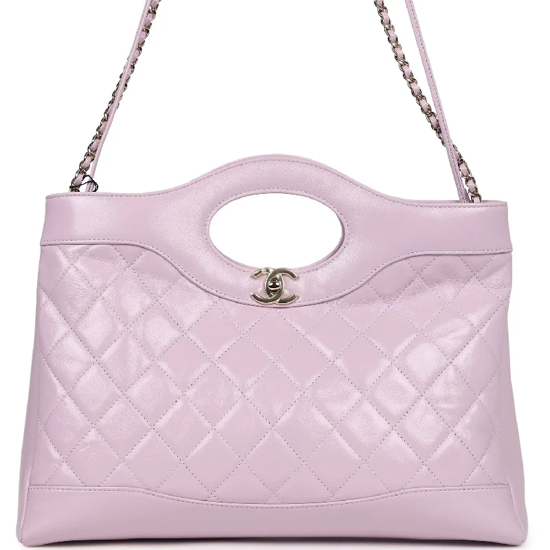 Chanel bags with exclusive seasonal releasesChanel Large 31 Shopper Light Purple Shiny Lambskin Light Gold Hardware