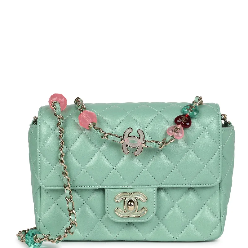 Chanel bags with the perfect balance of luxury and functionalityChanel Candy Heart Mini Flap Bag Turquoise Lambskin Enamel and Light Gold Hardware