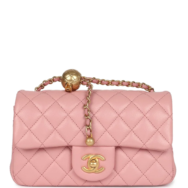 Chanel bags with modern touchesChanel Mini Pearl Crush Rectangular Flap Dark Pink Lambskin Brushed Gold Hardware