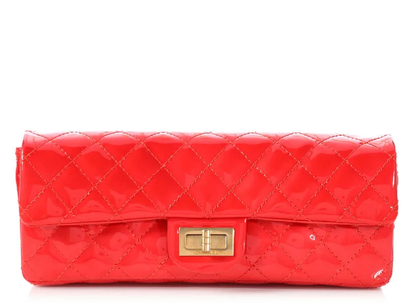 Chanel bags with adjustable chain strapsChanel Red Quilted Patent Reissue Clutch