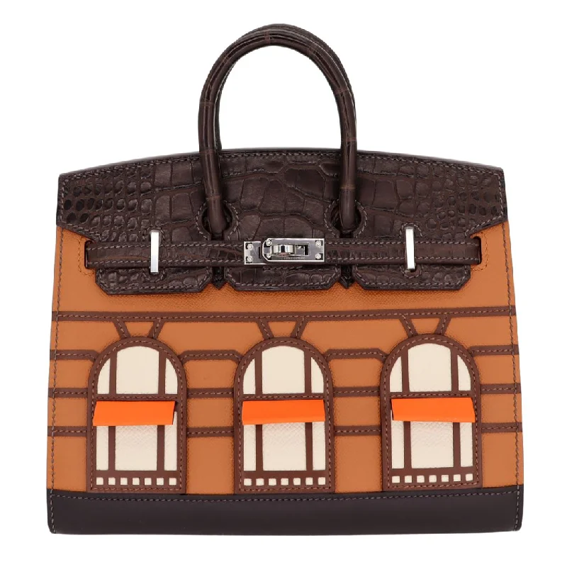 Hermès Kelly Bags with a single - handle design for simplicityHermes Birkin Bags with a Contrast - Stitched Handle for Added StyleHermès 20cm Birkin Sellier Faubourg House Day Palladium Hardware