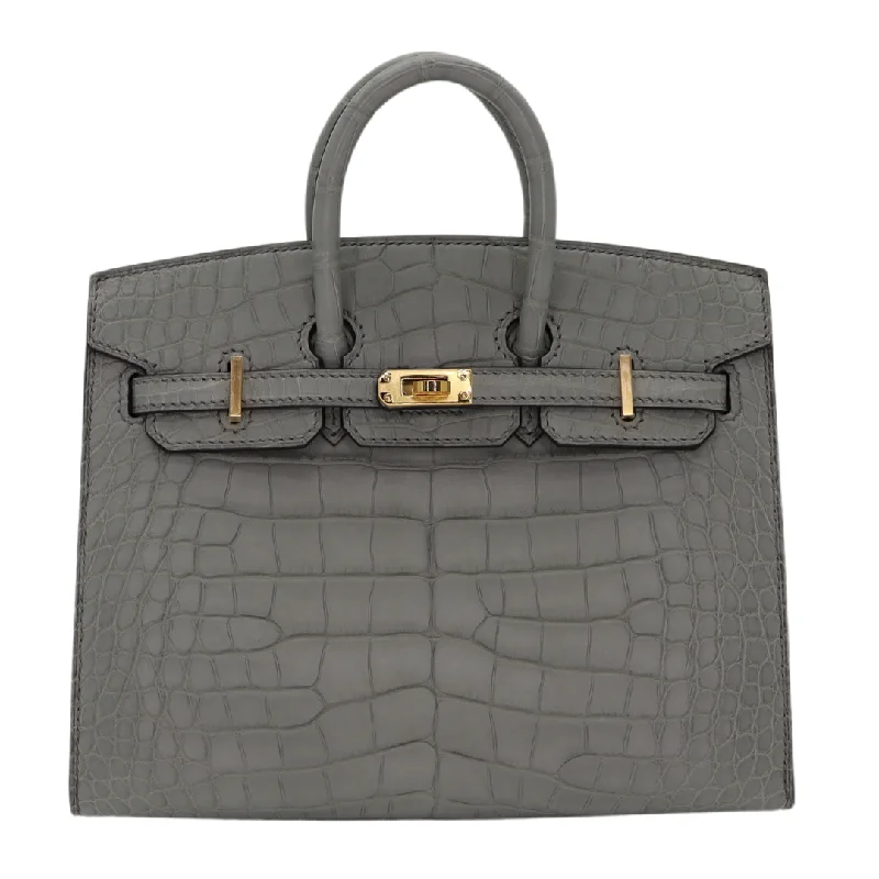 Hermès Kelly Bags with a leather - wrapped turnlock for added eleganceHermes Birkin Bags with a Braided Leather Handle for a Bohemian TouchHermès 20cm Birkin Sellier Gris Cement Matte Alligator Gold Hardware