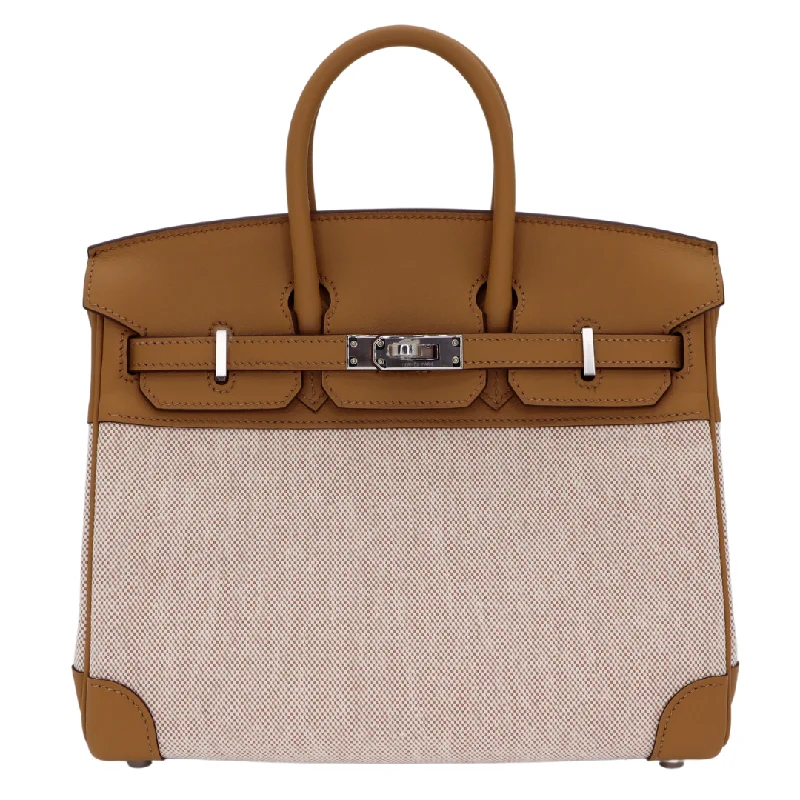 Hermès Kelly Bags with a quilted leather exterior for a luxurious feelHermes Birkin Bags with a Magnetic - Closure Interior PocketHermès 25cm Birkin Biscuit Toile/Swift Leather Palladium Hardware