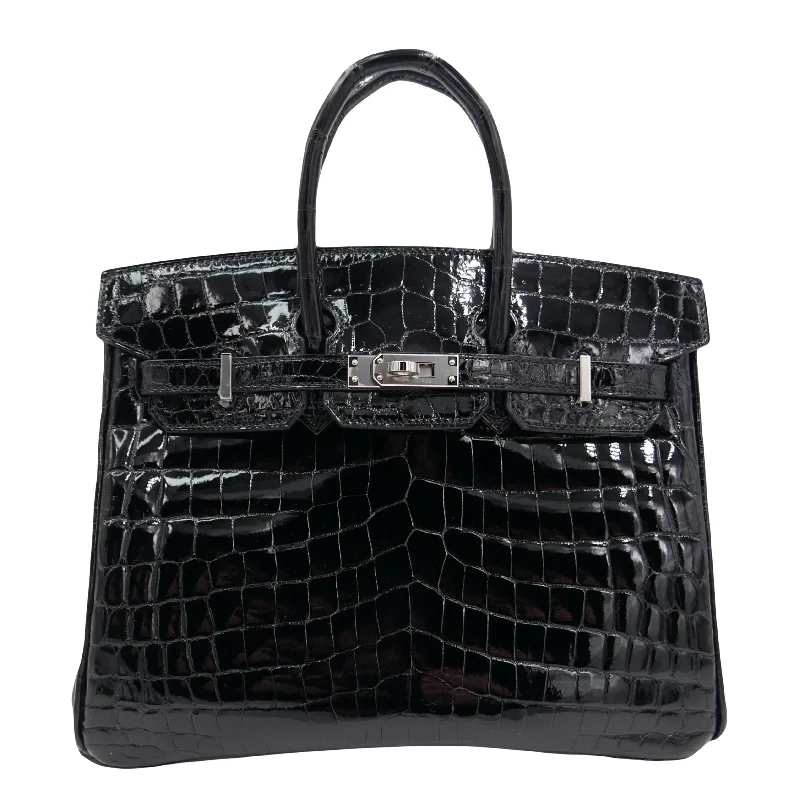 Hermès Kelly Bags with a decorative tassel charmHermes Birkin Bags in a Dark Olive Green for a Unique and Earthy VibeHermès 25cm Birkin Black Shiny Niloticus Crocodile Palladium Hardware