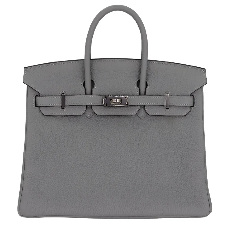 Hermès Kelly Bags with palladium - toned hardware for a modern aestheticHermes Birkin Bags in Matte Alligator Leather for a Sophisticated FinishHermès 25cm Birkin Bleu Lin Togo Leather Palladium Hardware