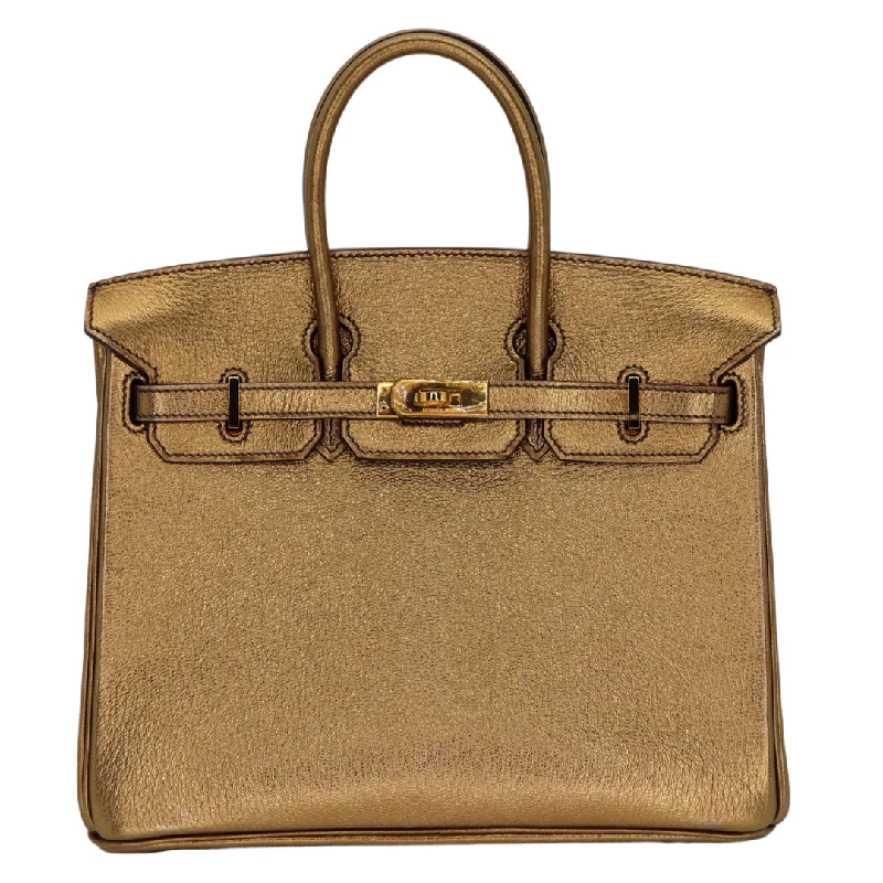 Hermès Kelly Bags in a neutral camel color for a versatile styleHermes Birkin Bags with a Woven Leather Strap DetailHermès 25cm Birkin Bronze Metallic Gold Hardware