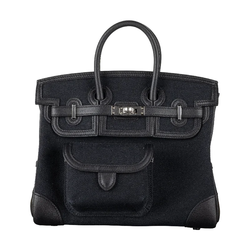 Hermès Kelly Bags with a braided leather handle for a bohemian touchHermes Birkin Bags with a Pebbled Leather Texture for a Rugged yet Elegant AppealHermès 25cm Birkin Cargo Black Palladium Hardware