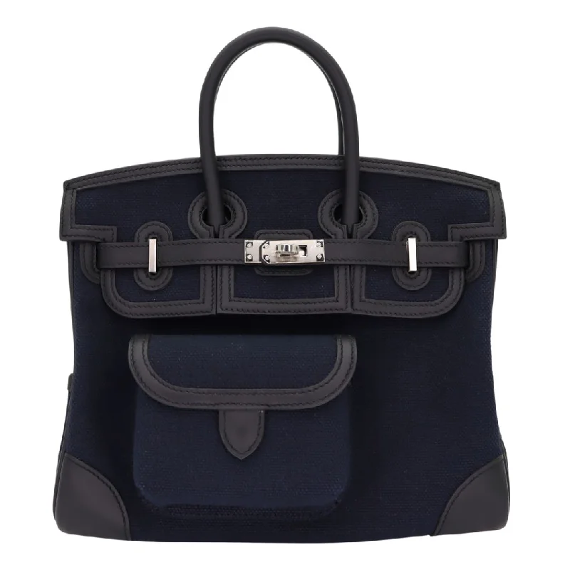 Medium - sized Hermès Kelly Bags in Taurillon Clemence leather for durabilityHermes Birkin Bags Sized 30cm for a Compact Yet Spacious OptionHermès 25cm Birkin Cargo Bleu Marine/Black Canvas/Swift Leather Palladium Hardware