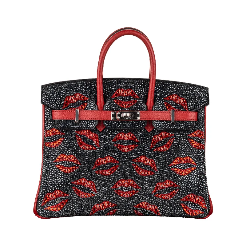 Hermès Kelly Bags with a detachable mobile phone holderHermes Birkin Bags with a Detachable Mobile Phone HolderHermès 25cm Birkin Customized "Kiss Me" Lips Swarovski Crystal Palladium Hardware