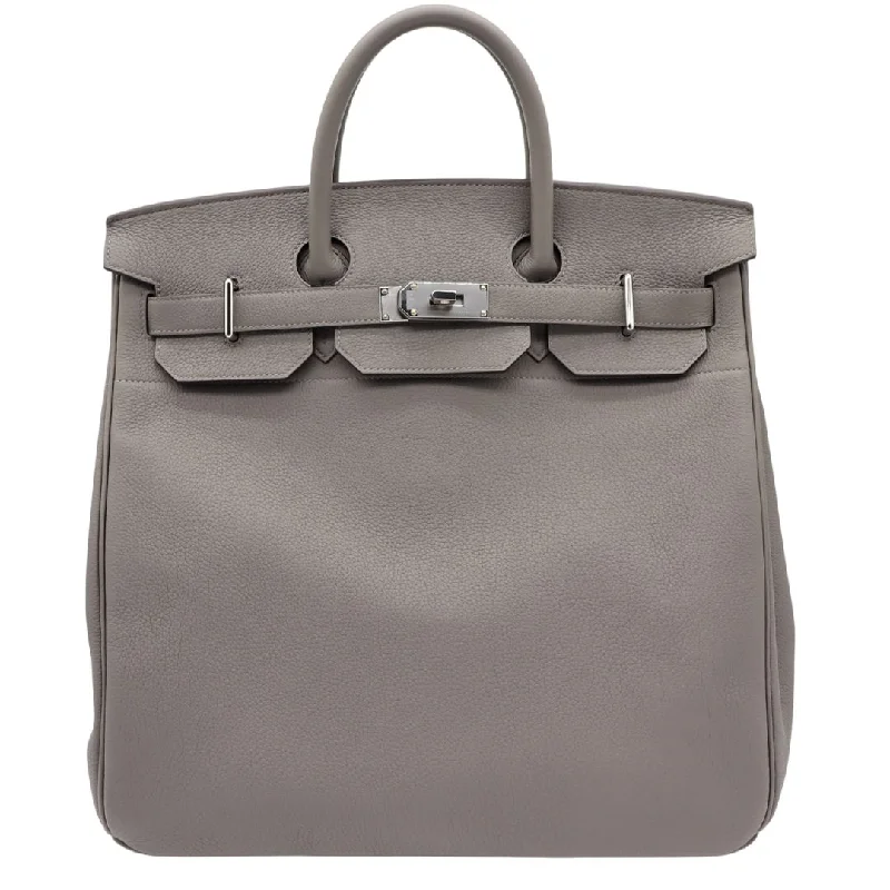 Hermès 40cm HAC Gris Meyer Togo Leather Palladium Hardware