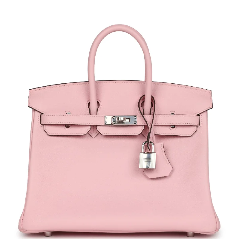 Hermès Kelly Bags in a bold tomato red for a fashion - forward statementHermes Birkin Bags in Smooth Box Calf Leather for a Timeless AestheticHermes Birkin 25 Rose Sakura Swift Palladium Hardware