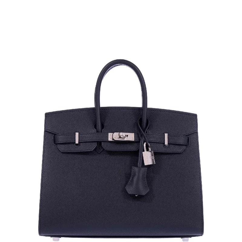 Hermès Kelly Bags with palladium - toned hardware for a modern aestheticHermes Birkin Bags in Matte Alligator Leather for a Sophisticated FinishHermès Birkin 25 Sellier Black Epsom Palladium Hardware