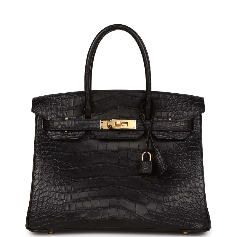 Hermès Kelly Bags in a bold tomato red for a fashion - forward statementHermes Birkin Bags in Smooth Box Calf Leather for a Timeless AestheticHermes Birkin 30 Black Matte Alligator Gold Hardware