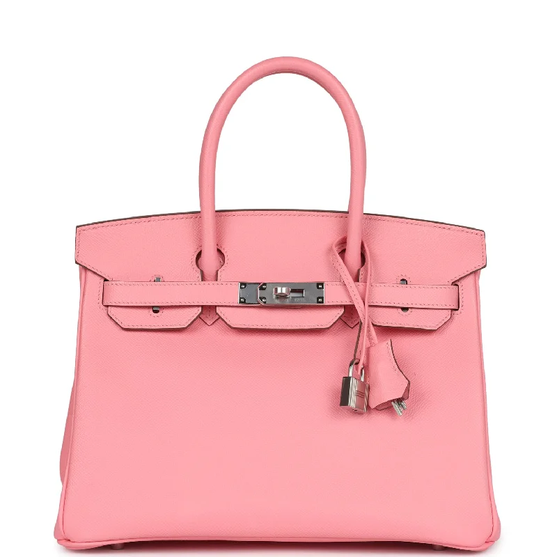 Hermès Kelly Bags with a double - handle option for easy carryingHermes Birkin Bags with a Hand - Painted Monogram DesignHermes Birkin 30 Rose Confetti Epsom Palladium Hardware