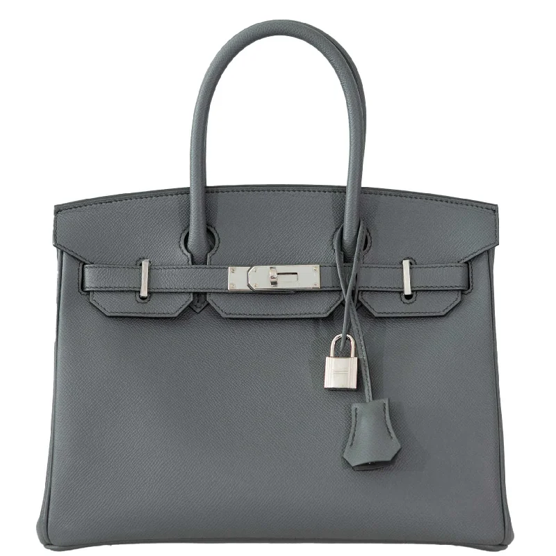 Hermès Kelly Bags with a flap - over closure and turnlock for a classic lookHermes Birkin Bags with a Zippered Interior Compartment for ValuablesHermès Birkin 30 Vert Amande Epsom with Palladium Hardware - 2019, D