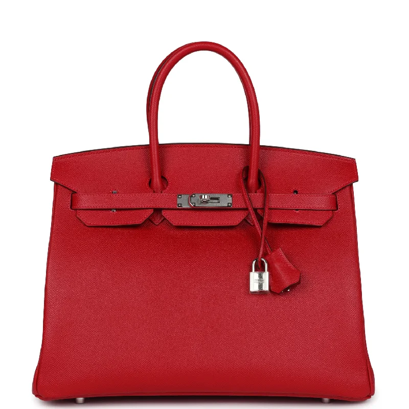 Hermès Kelly Bags with a quilted leather exterior for a luxurious feelHermes Birkin Bags with a Magnetic - Closure Interior PocketHermes Birkin 35 Rouge Casaque Epsom Palladium Hardware