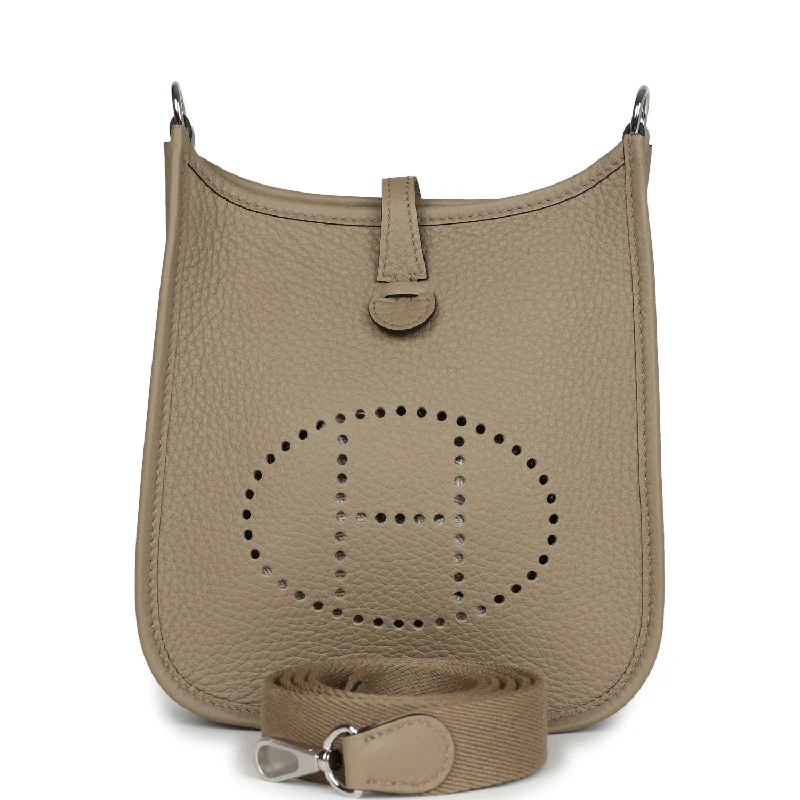 Hermes Evelyne TPM Beige Marfa Clemence Palladium Hardware