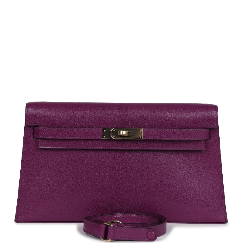 ·Hermes Kelly Elan Anemone Chevre Chamkila Permabrass Hardware