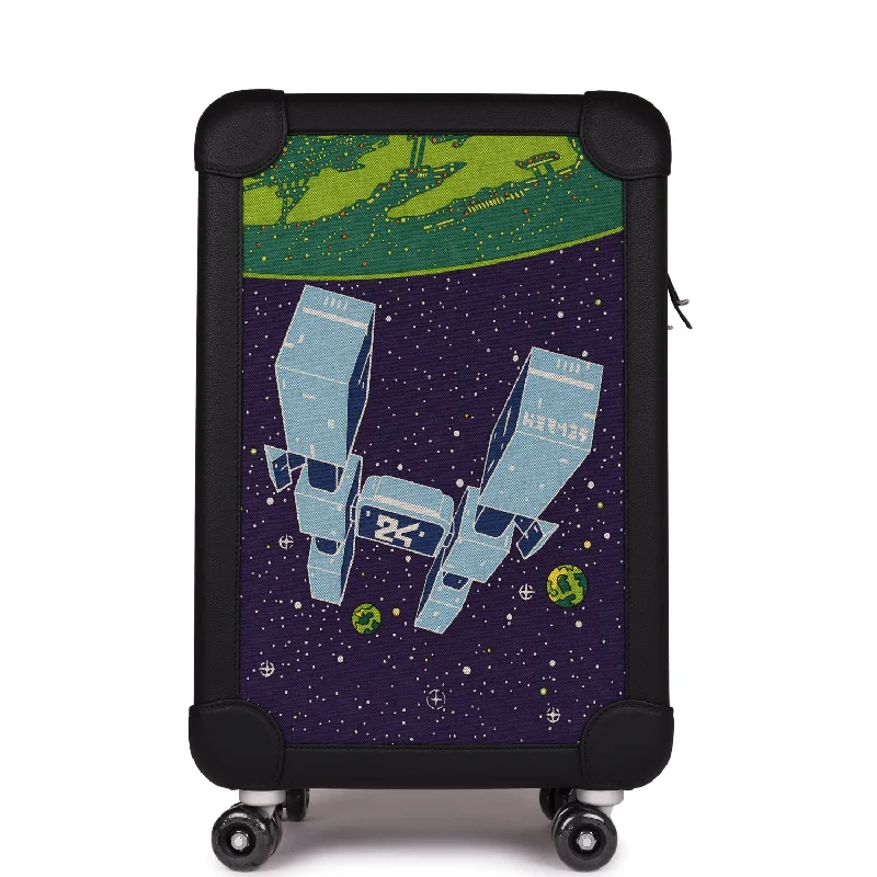 Hermes R.M.S. Odyssey Cabine 55 Rolling Suitcase Multicolor Canvas