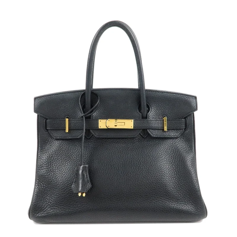 Hermès Kelly Bags with a crystal - embellished turnlock for added luxuryHermes Birkin Bags in a Dark Chocolate Brown for a Warm and Inviting AestheticHERMES Taurillon Clemence Birkin 30 M stamped Black Gold