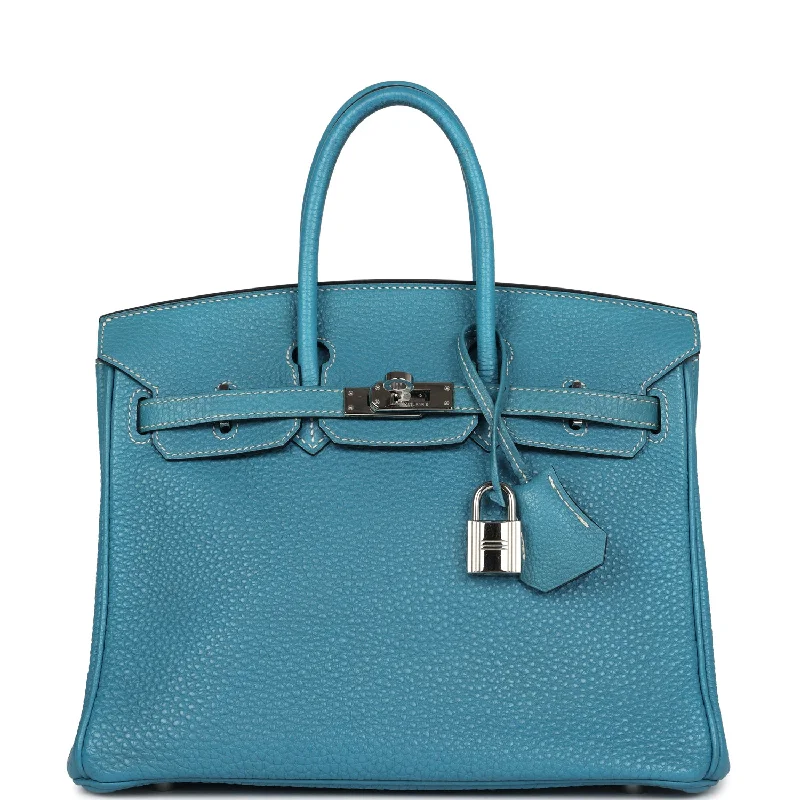 Hermès Kelly Bags with a detachable mobile phone holderHermes Birkin Bags with a Detachable Mobile Phone HolderPre-owned Hermes Birkin 25 Blue Jean Togo Palladium Hardware