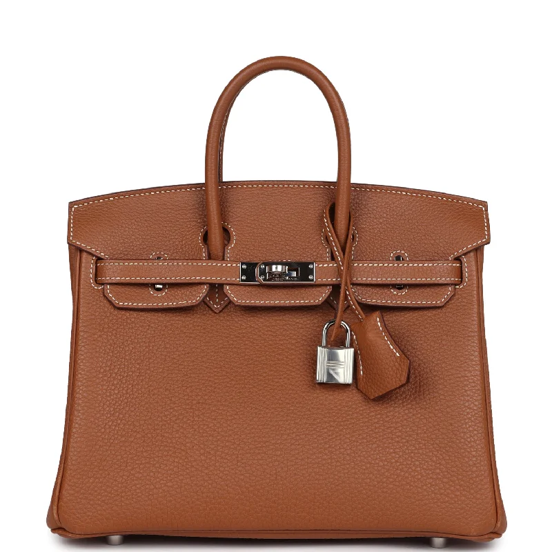 Hermès Kelly Bags with a snap - fastened front pocket for convenienceHermes Birkin Bags with a Studded Leather Trim for a Bold StatementPre-owned Hermes Birkin 25 Gold Togo Palladium Hardware