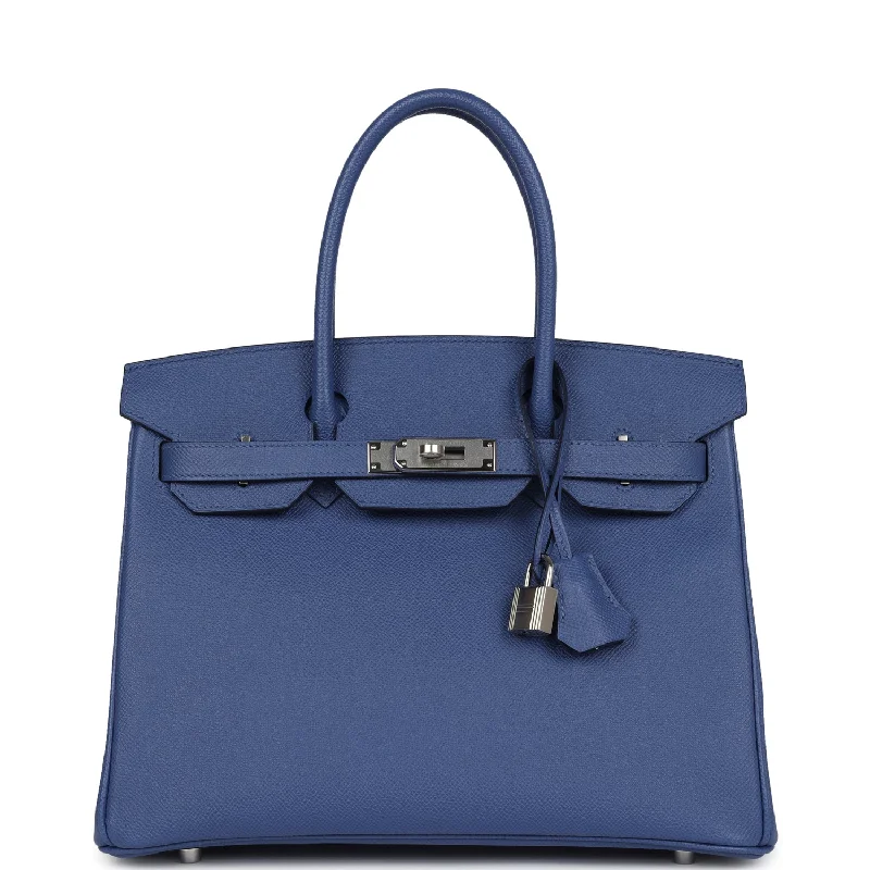 Hermès Kelly Bags in a warm terracotta color for a unique styleHermes Birkin Bags with a Detachable Keychain HolderPre-owned Hermes Birkin 30 Bleu Brighton Epsom Palladium Hardware