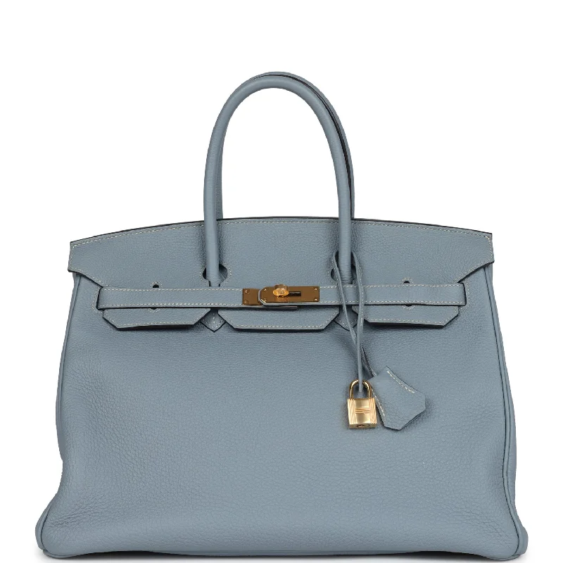 Hermès Kelly Bags in a neutral camel color for a versatile styleHermes Birkin Bags with a Woven Leather Strap DetailPre-owned Hermes Birkin 35 Bleu Lin Togo Gold Hardware