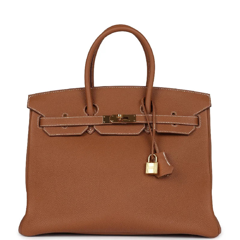 Hermès Kelly Bags in a neutral camel color for a versatile styleHermes Birkin Bags with a Woven Leather Strap DetailPre-owned Hermes Birkin 35 Gold Togo Gold Hardware