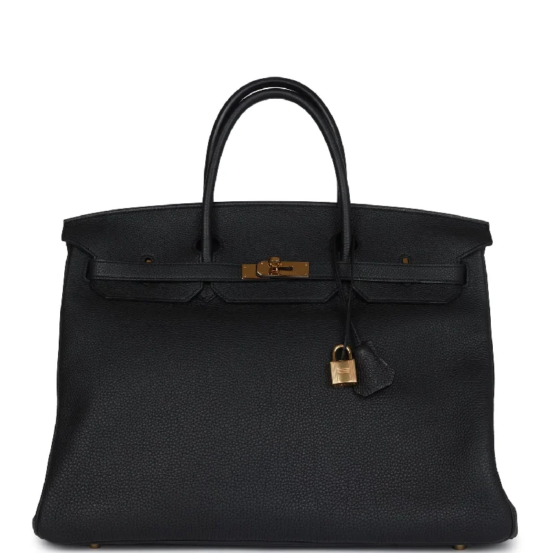 Hermès Kelly Bags with a leather - wrapped turnlock for added eleganceHermes Birkin Bags with a Braided Leather Handle for a Bohemian TouchPre-owned Hermes Birkin 40 Black Togo Gold Hardware