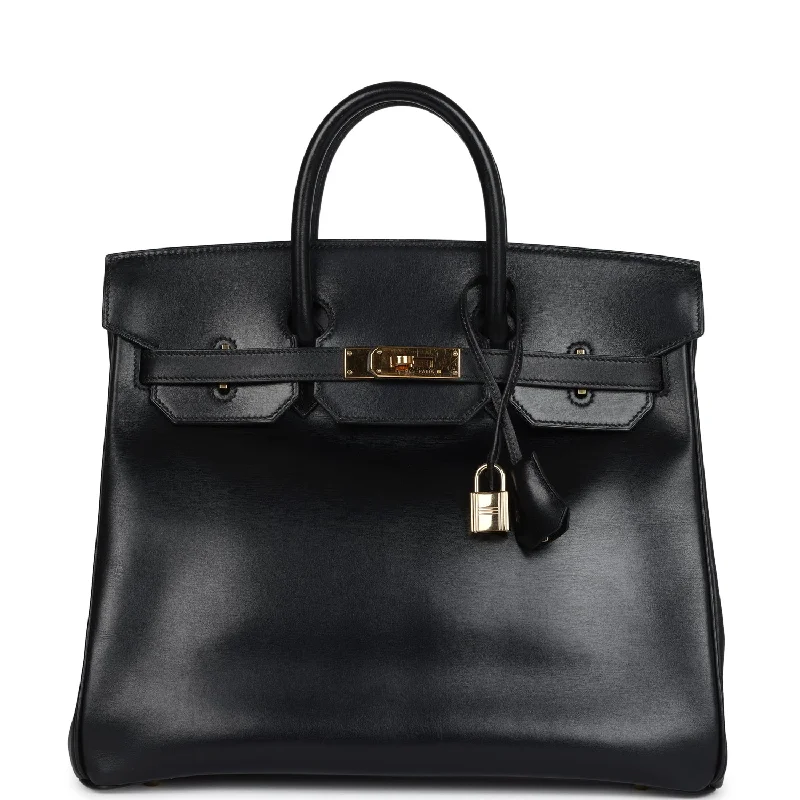 Hermès Kelly Bags with a single - handle design for simplicityHermes Birkin Bags with a Contrast - Stitched Handle for Added StyleVintage Hermes HAC Birkin 32 Black Box Gold Hardware