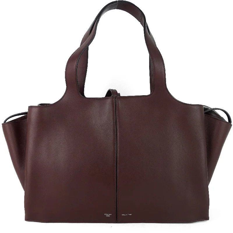 Two - Tone Celine Bags for a Modern and Stylish AppearanceTri-Fold Medium Calf Leather Bag