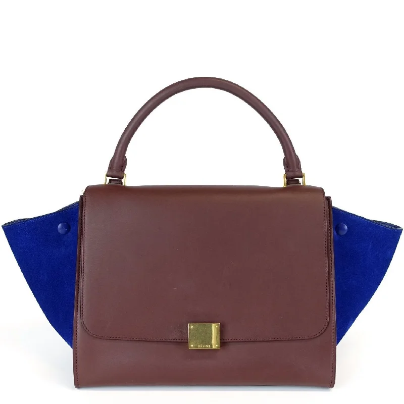 Sporty Celine Bags for Active LifestylesTrapeze Medium Calf Leather and Suede Bicolour Bag