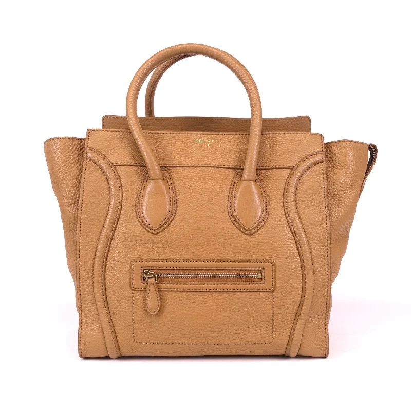 Celine Bags with Hidden Compartments for SecurityPebbled Calf Leather Tote Bag