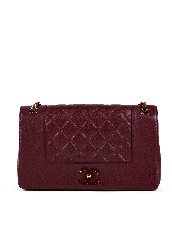 PRELOVED CHANEL LARGE QUILTED MADEMOISELLE FLAP BAG BURGUNDY Lambskin Leather with Gold-tone Hardware