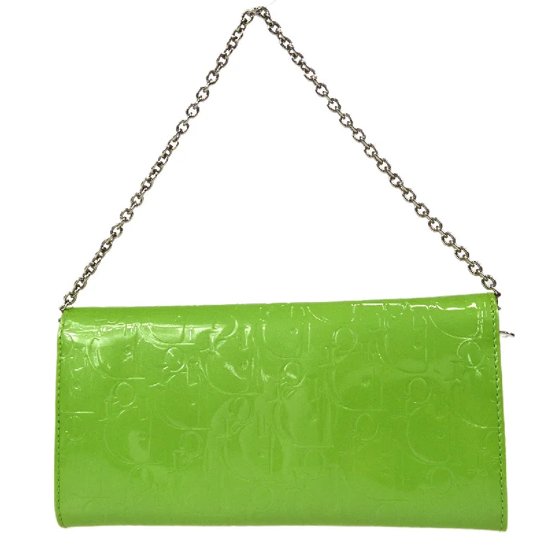 Christian Dior tote bags with a double - handle and shoulder - strap optionChristian Dior 2009 Trotter Chain Wallet Light Green